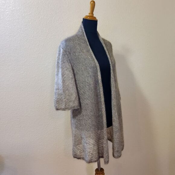 New Eileen Fisher Mohair Wool Blend Cardigan Sweater Size L - Picture 4 of 10